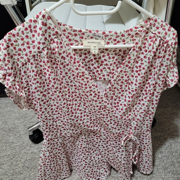 Monteau Floral Top - size L/G - Picture 1 of 2
